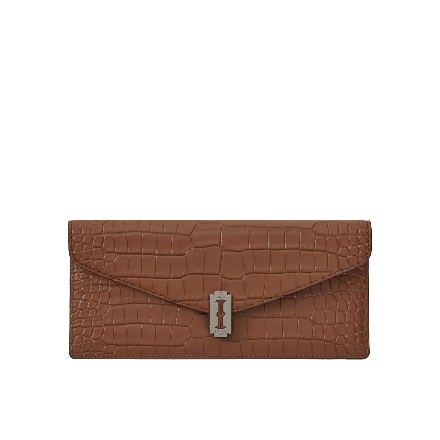 Occam V Long Wallet Croco Camel