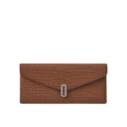 Occam V Long Wallet Croco Camel