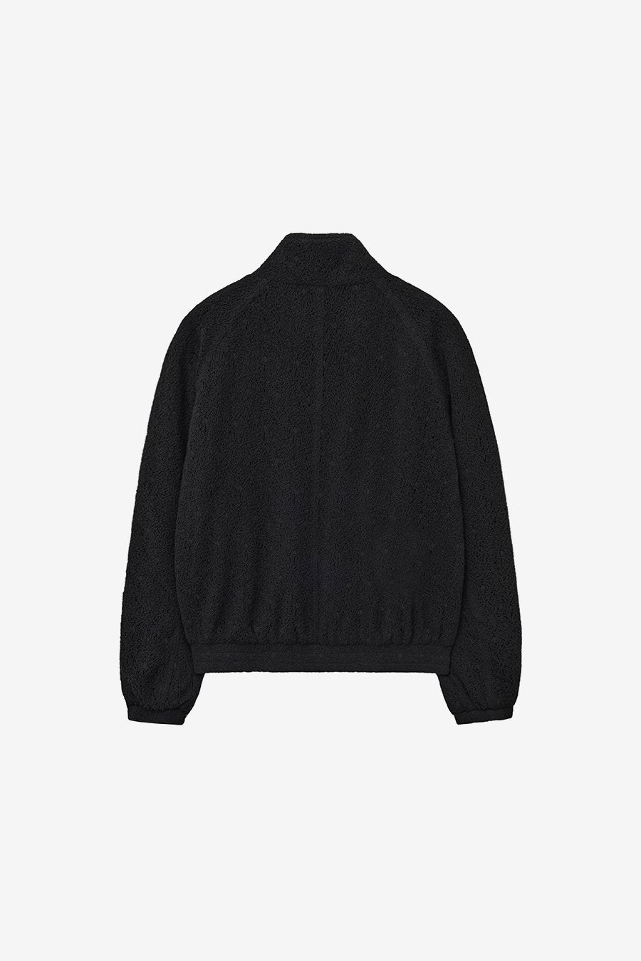 Lace Zip-Up Jumper BLACK