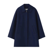 OVERSIZED HANDMADE HOODY COAT (NAVY)