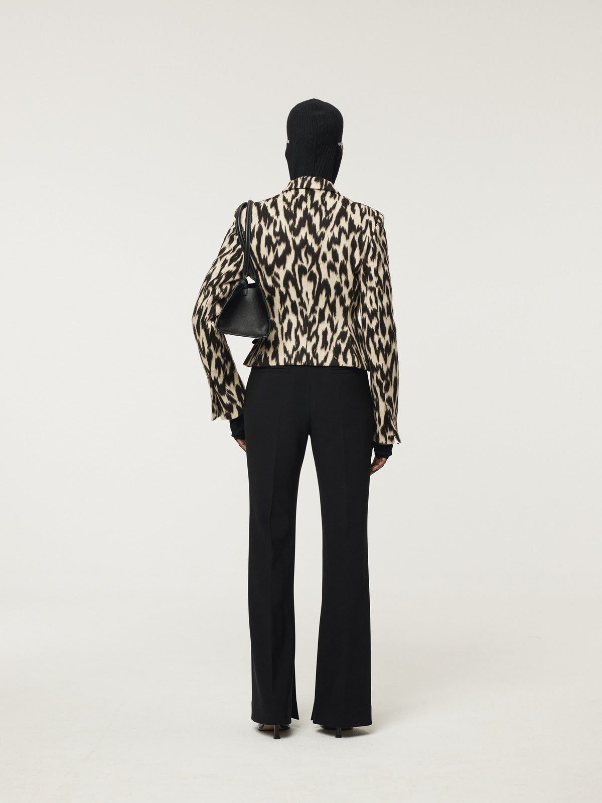LEOPARD SHORT JACKET (DARK BROWN)
