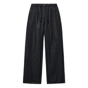 Glossy Leather-Like Pants BLACK