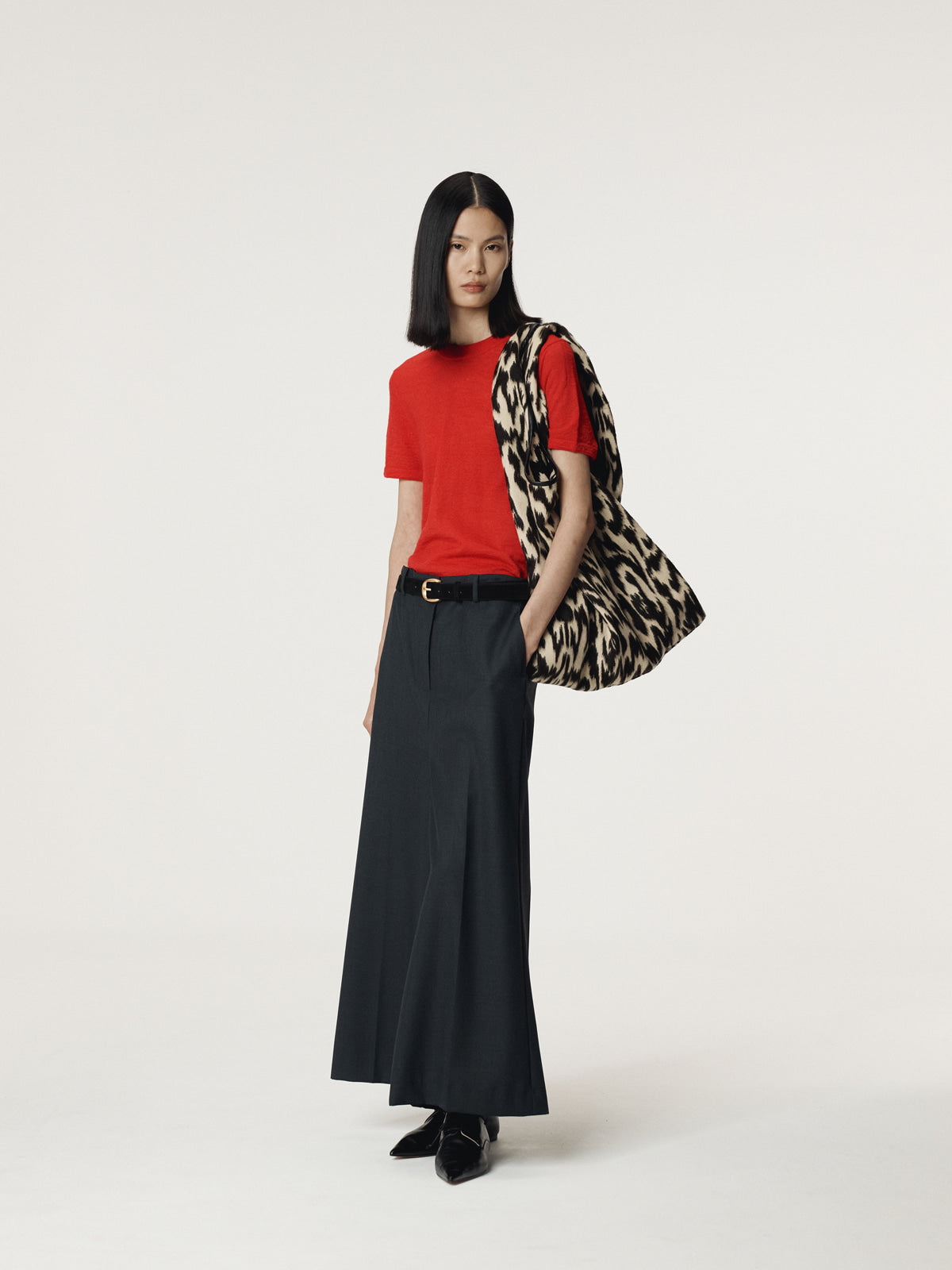 SINTRA SLIT SKIRT PANTS (CHARCOAL GREY)