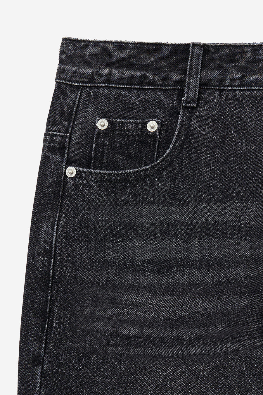 Curving Stud Denim BLACK