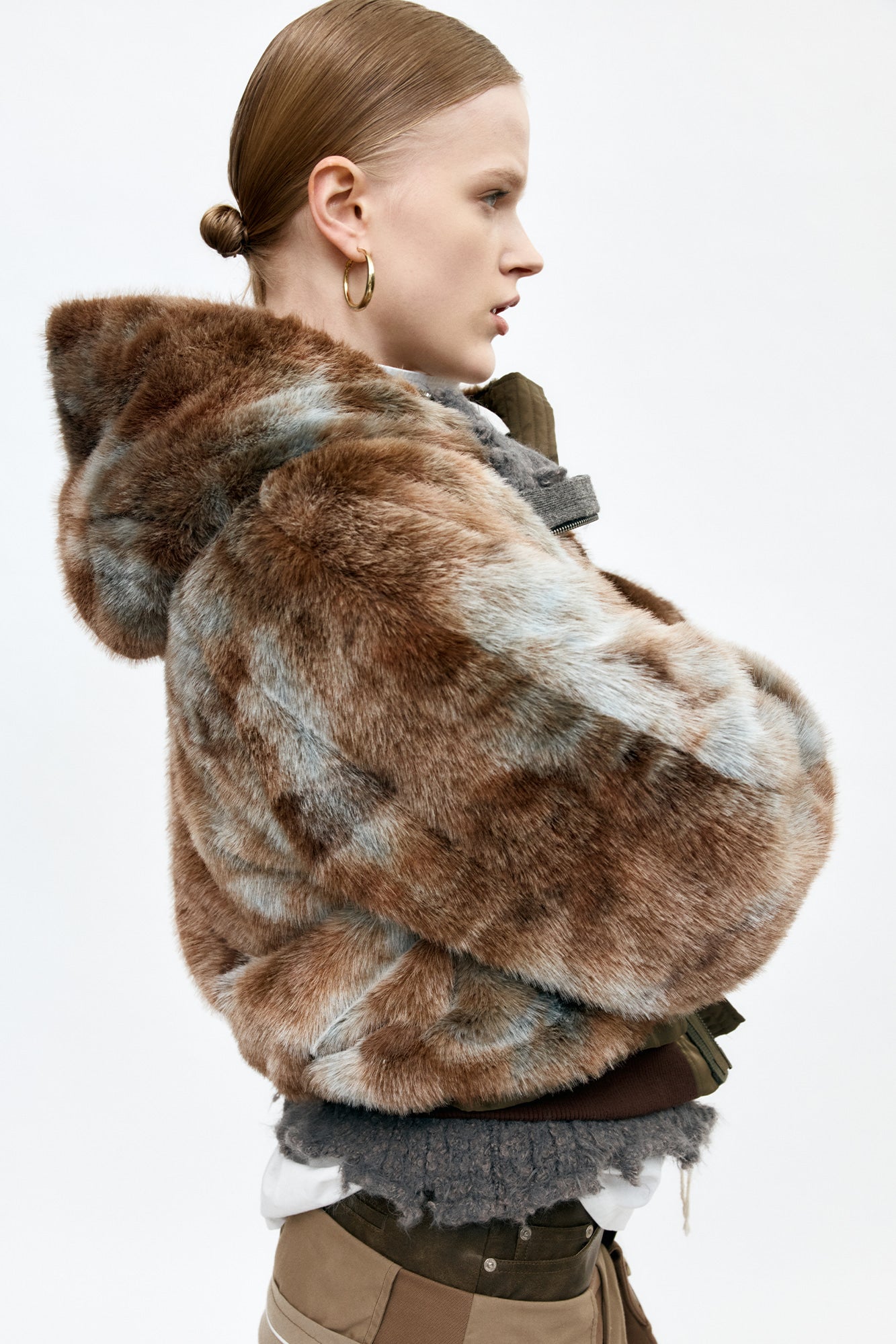 VANESSA FUR N2B JACKET awa728w(BROWN)