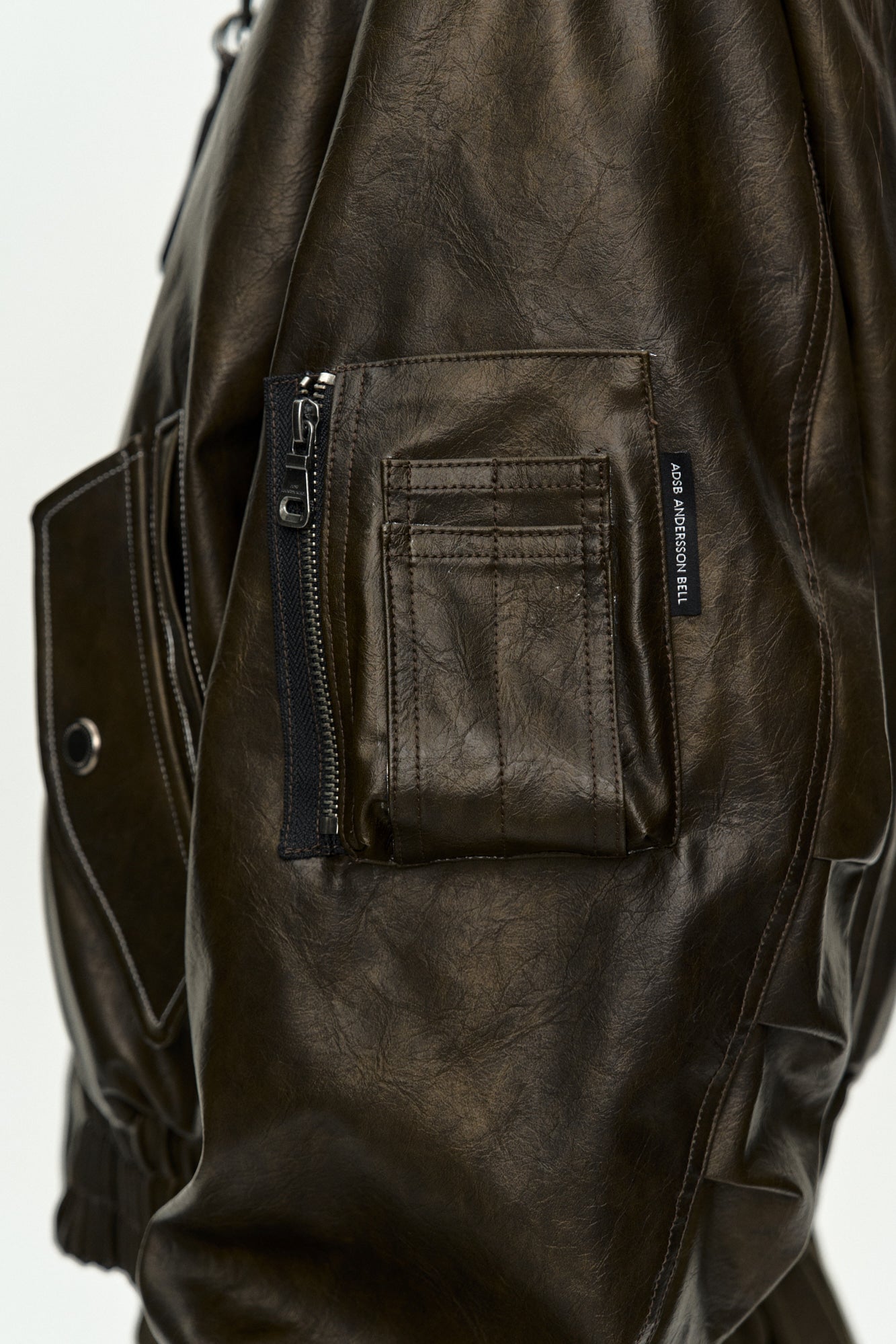 KNIT-COLLAR MA-1 BOMBER JACKET awa756w (KHAKI)