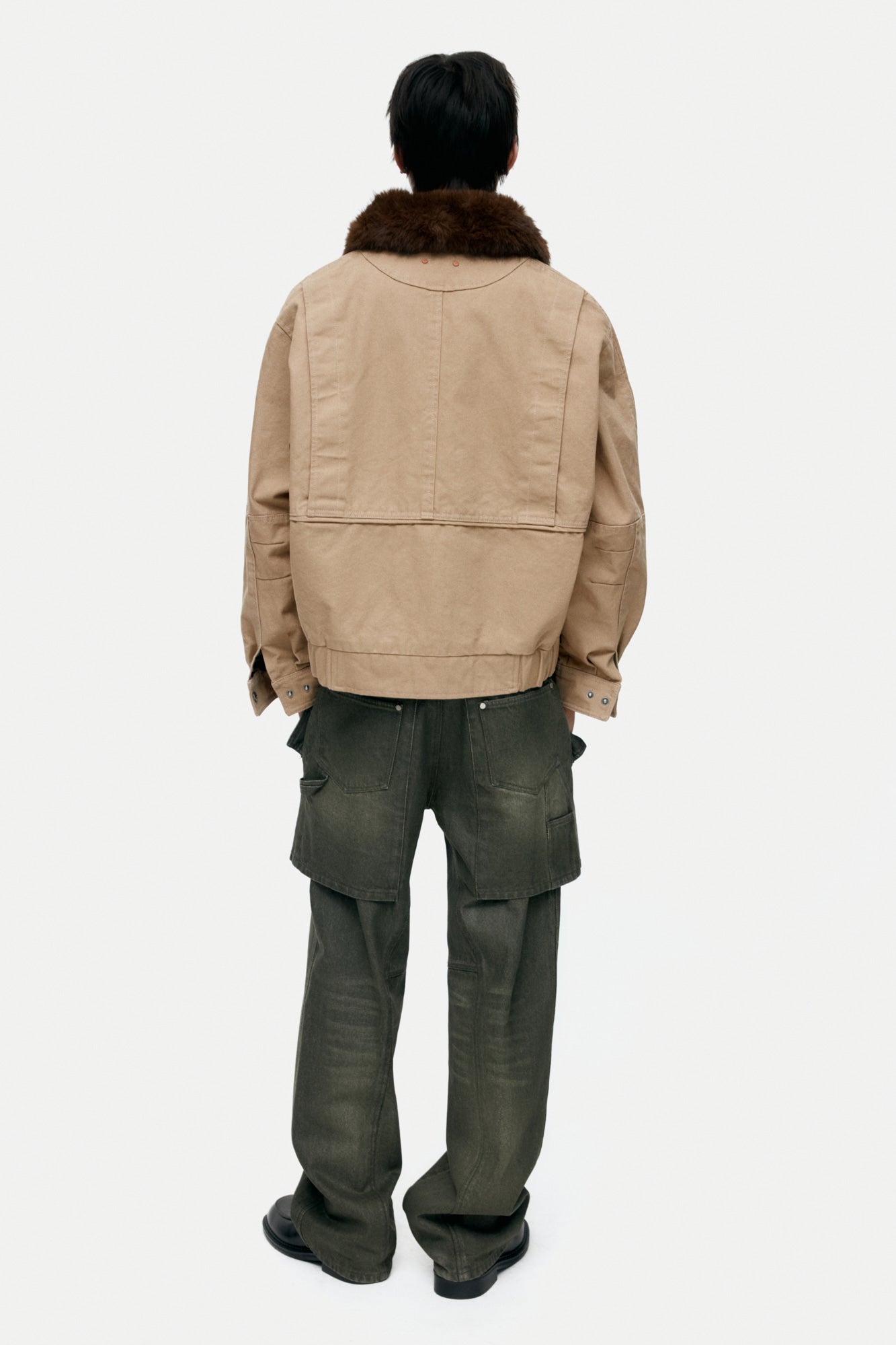 UNISEX ORTEGA WASHED COTTON JACKET awa712u (BEIGE)