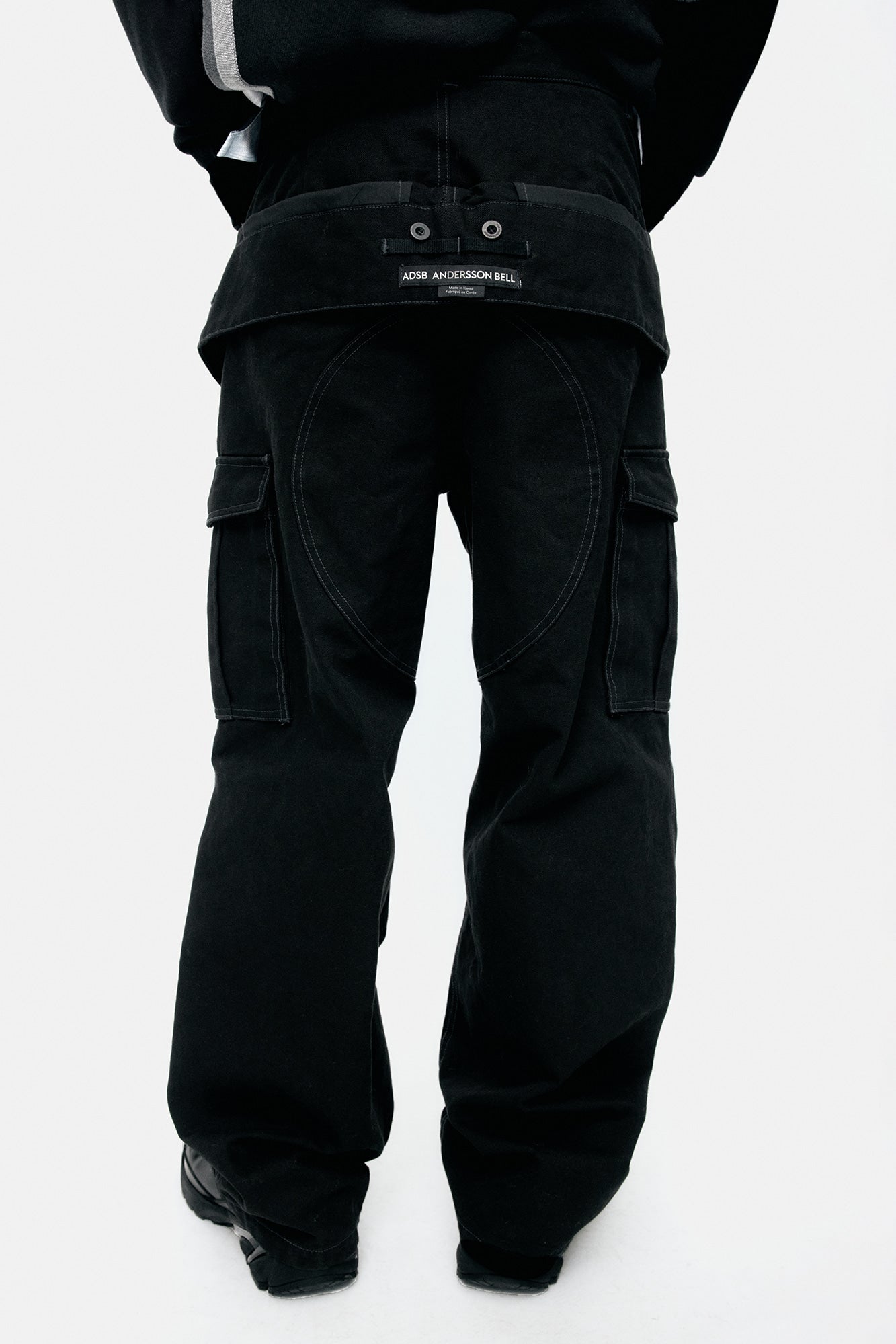 [Restock] UNISEX DOUBLE WAIST WORK WIDE-LEG JEANS apa834u(BLACK)