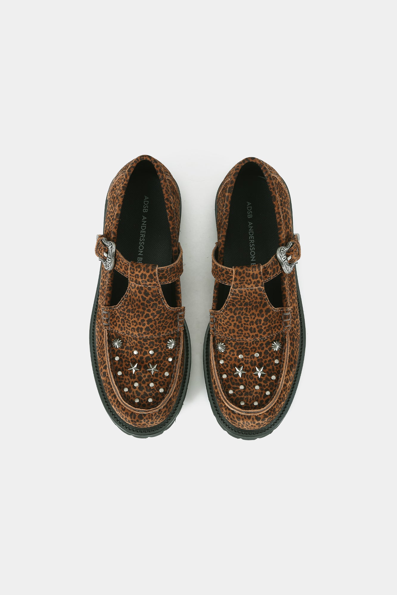 UNISEX WESTERN MARY JANE LOAFERS aaa465u(LEOPARD)