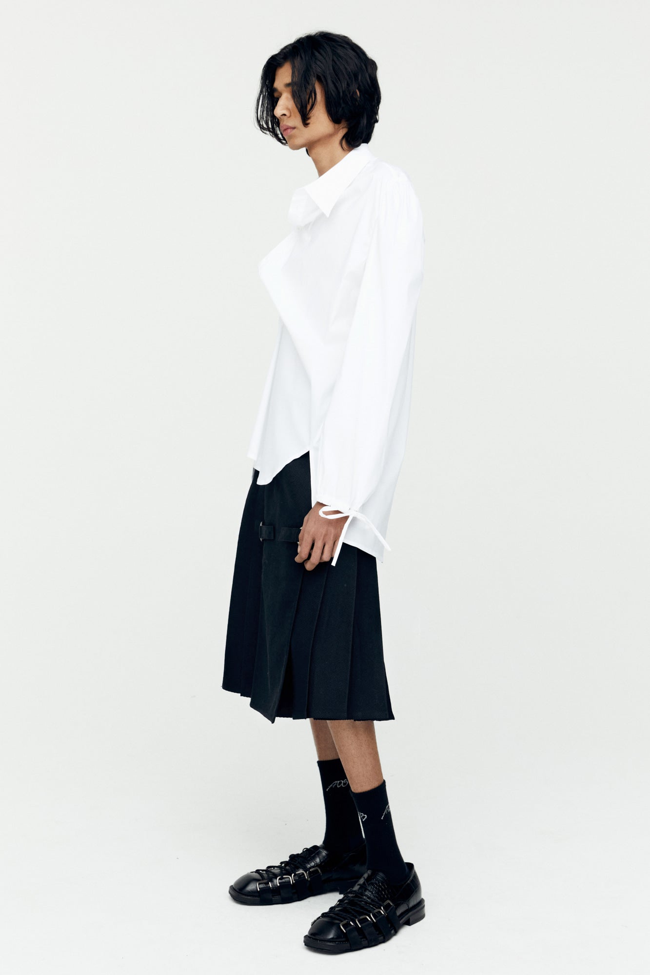 BOUQUET ASYMMETRIC SHIRTS atb1138m (WHITE)