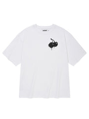 MELTING CHERRY PIGMENT WASHING T-SHIRT [WHITE]
