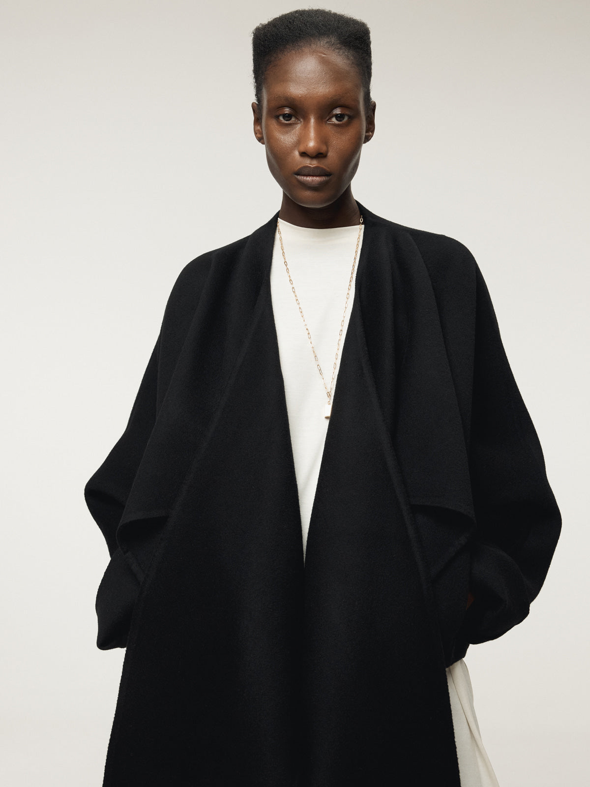 HANDMADE MUFFLER COAT (BLACK)