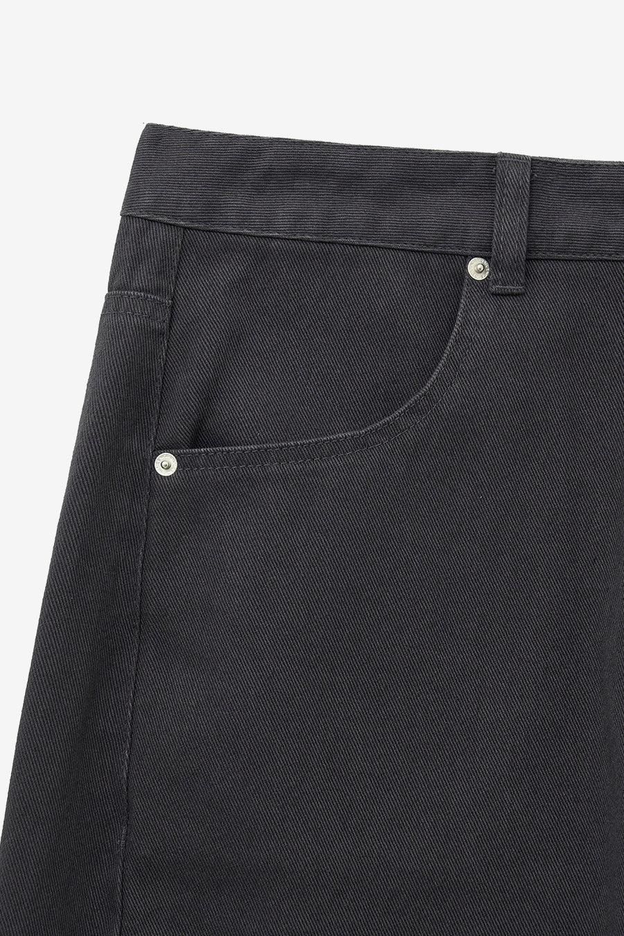 Curved Wide Jeans CHARCOAL
