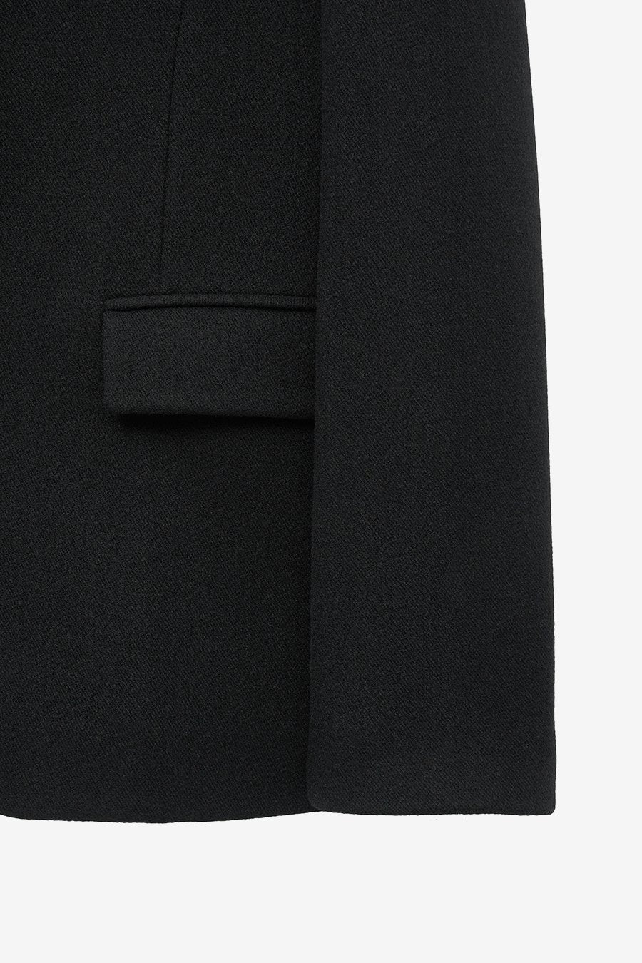 Wool Three-Button Blazer BLACK
