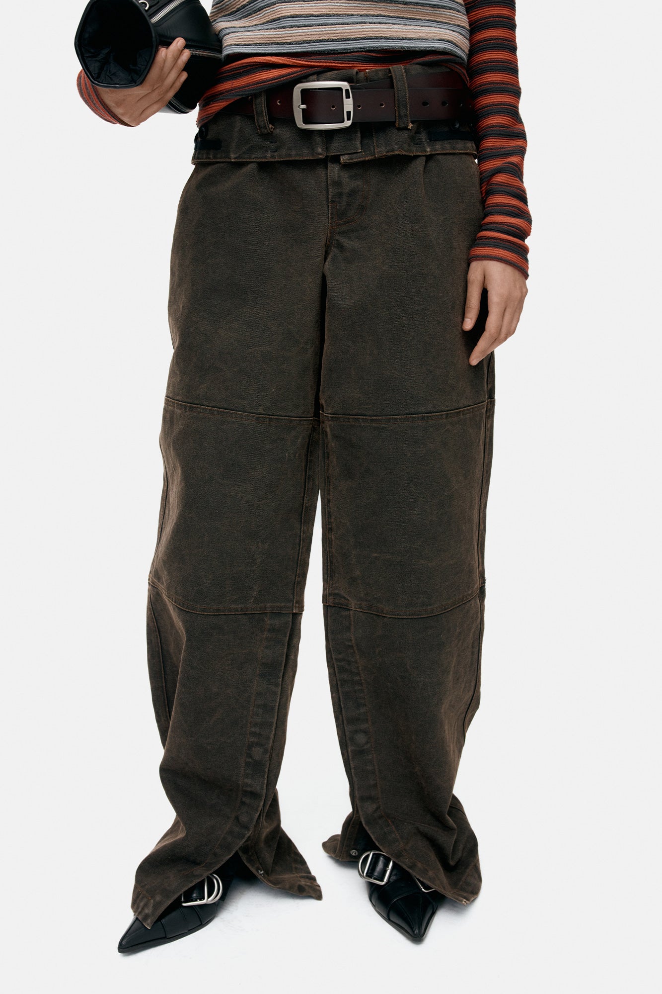 FOLDED WORK PANTS apa851w (BROWN)