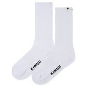 KIRSH PLAIN LOGO SOCKS 2PACK [WHITE]