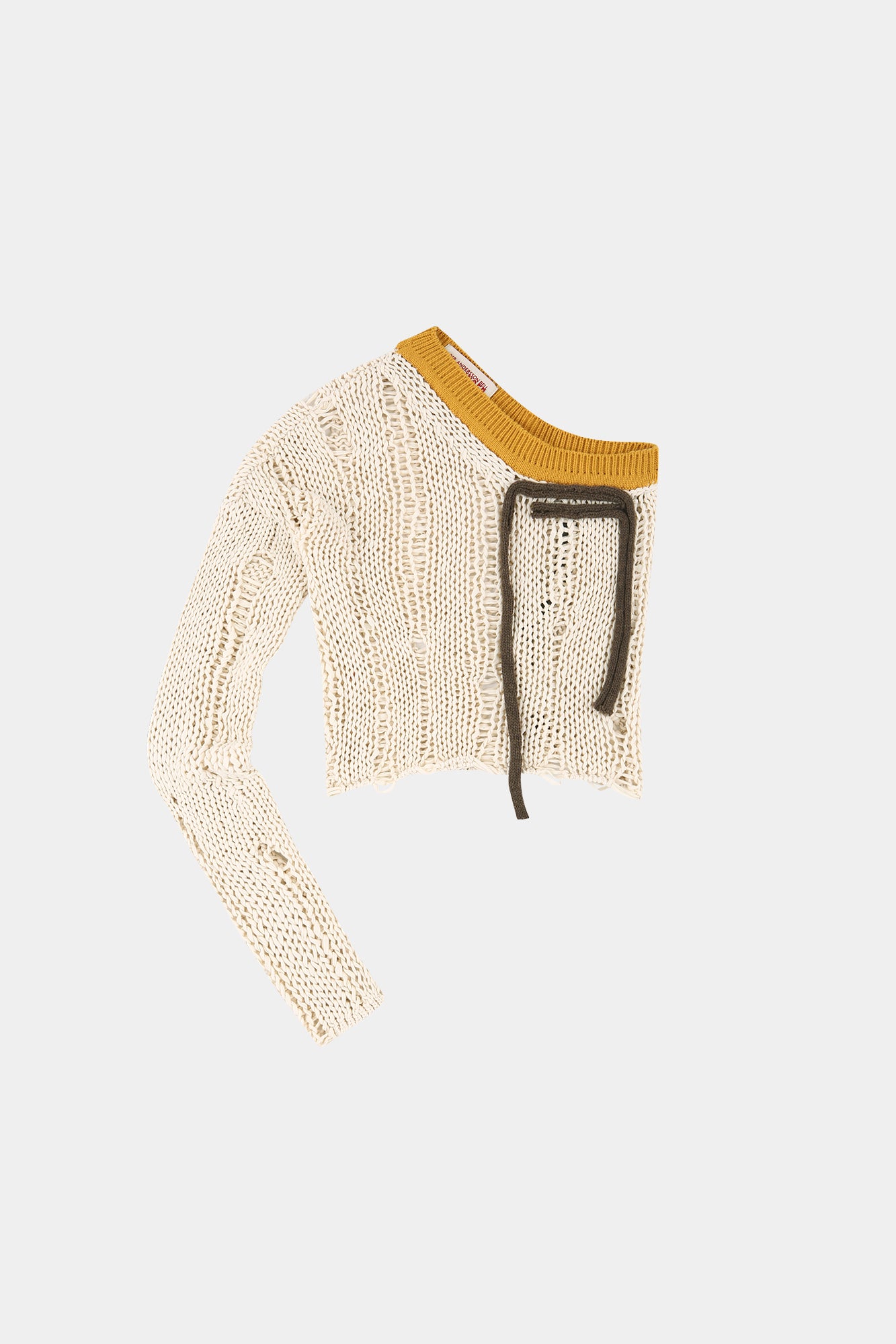 ADSB X OTTOLINGER ONE SHOULDER KNIT atb1214w (IVORY)