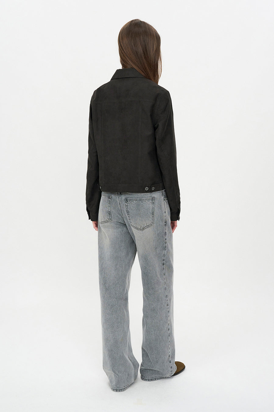 Broken Twill Straight Jeans LIGHT GREY