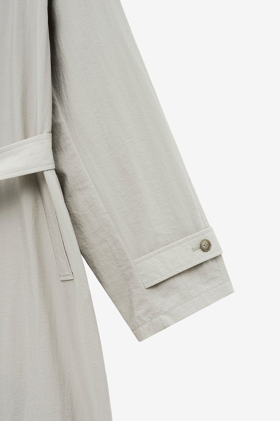 Sheer Nylon Trench ASH BEIGE