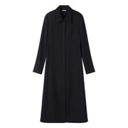 SLIM FIT SHIRT DRESS (CHARCOAL GREY)