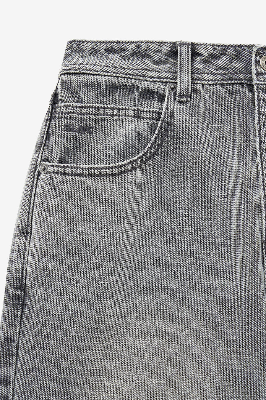 Broken Twill Straight Jeans LIGHT GREY