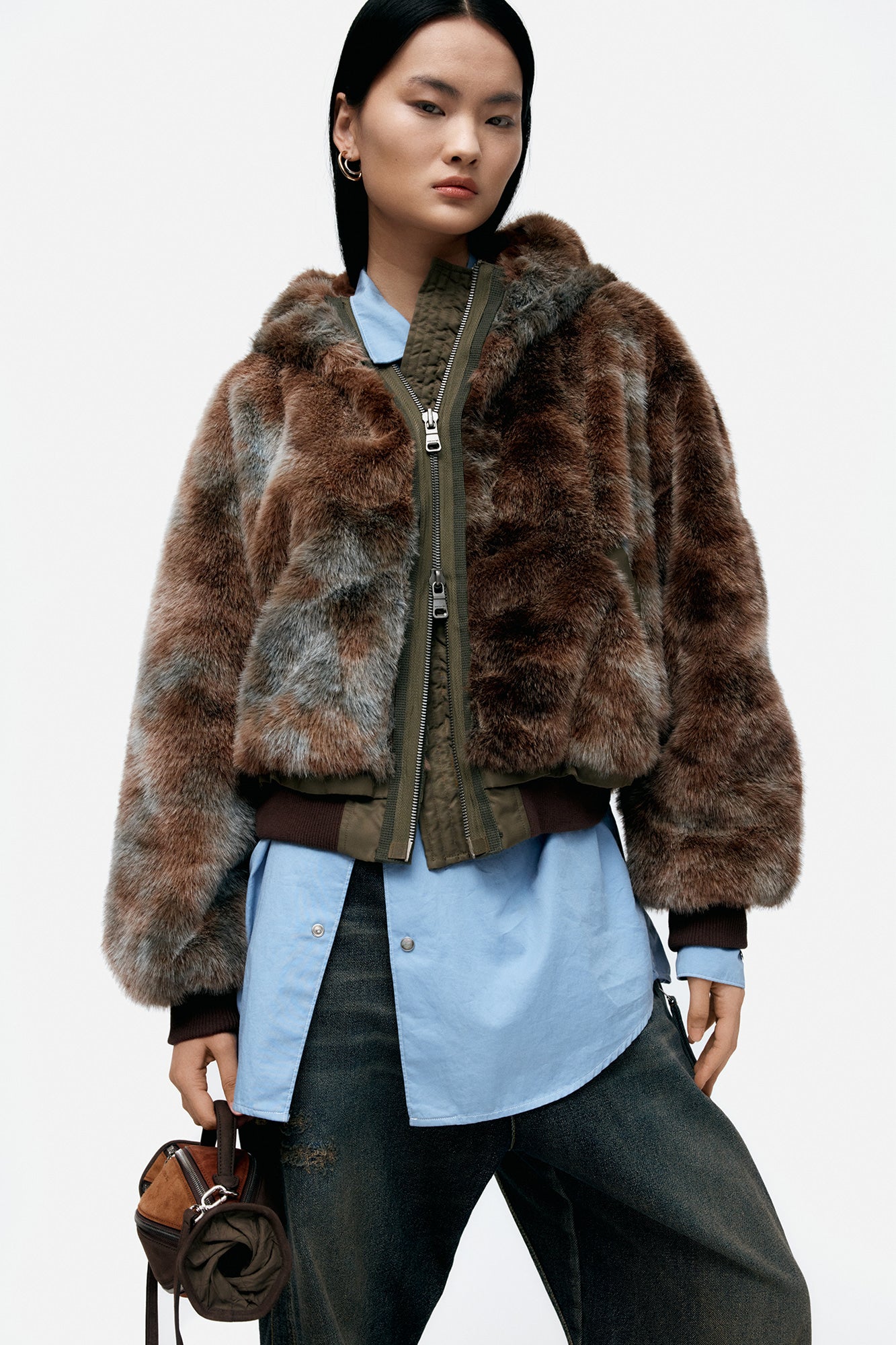 VANESSA FUR N2B JACKET awa728w(BROWN)