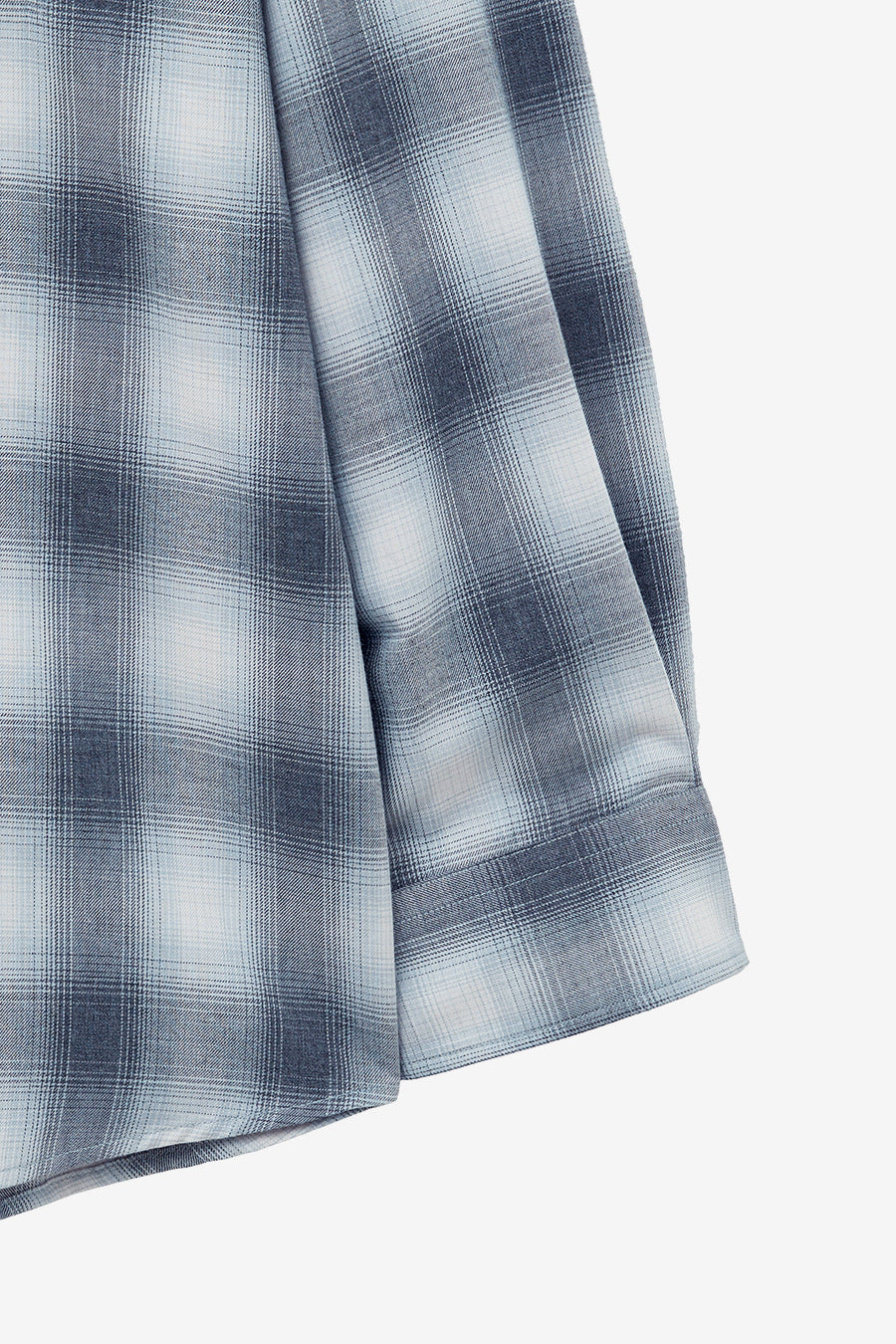 Oversized Check Shirt GREY BLUE