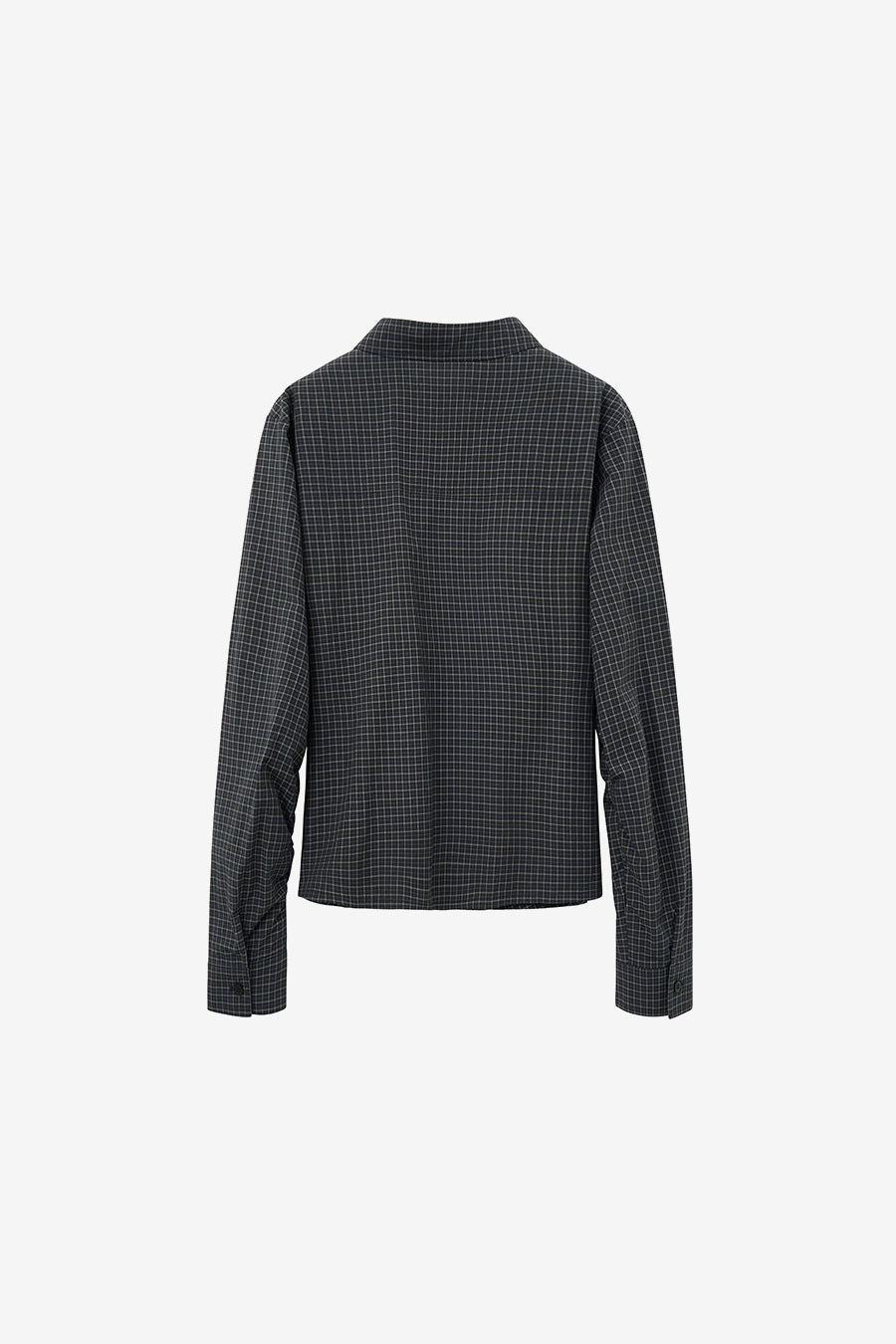 Check Shirring Shirt BLACK CHECK