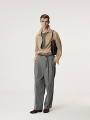 WOOL TWEED SOFT SHIRT (BEIGE)