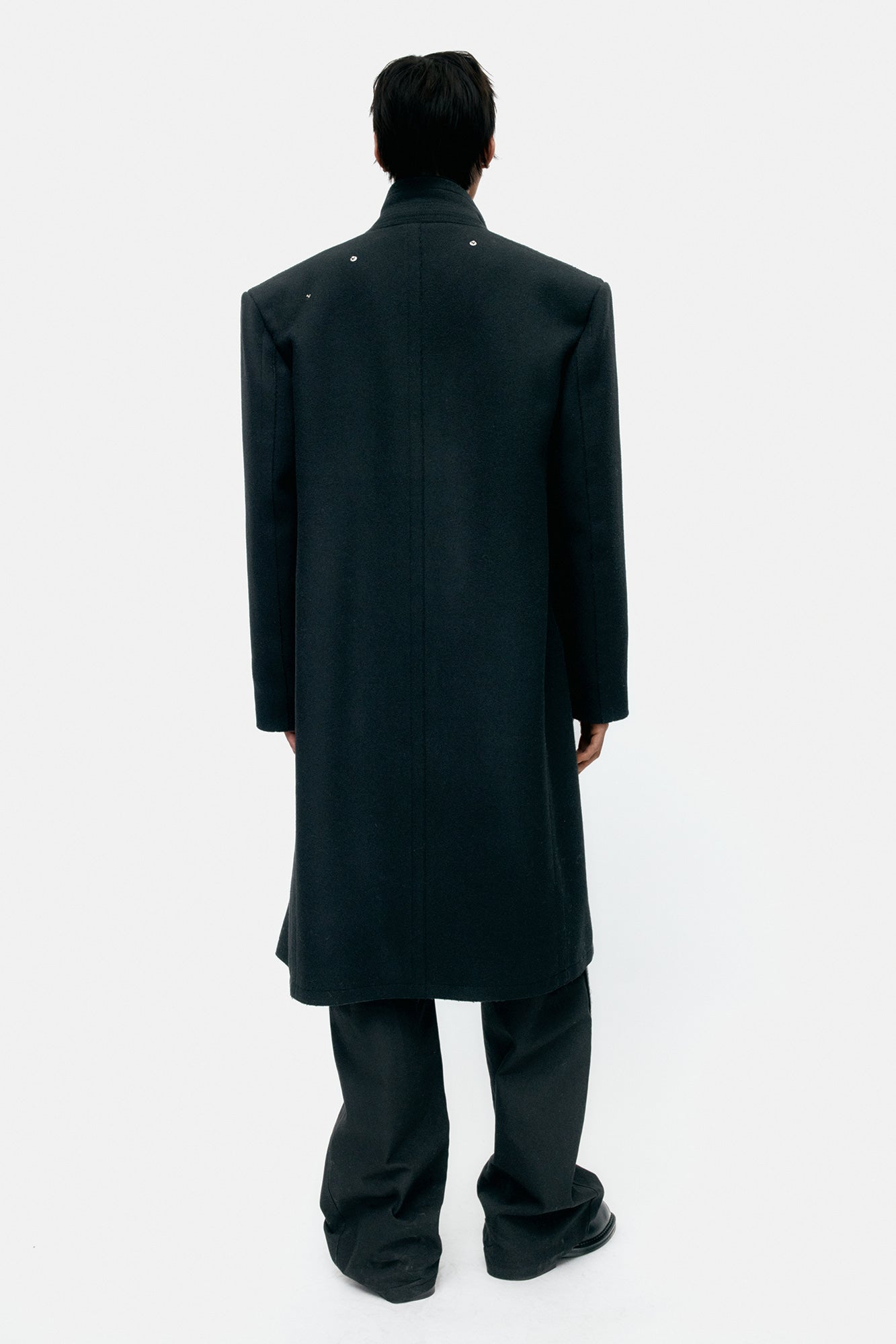 UNISEX JAMES WOOL COAT awa731u(BLACK)