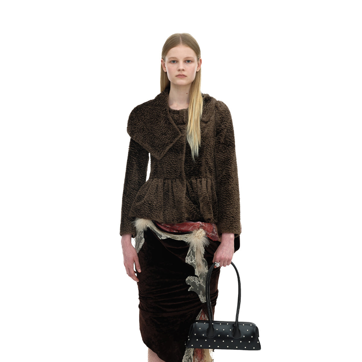 BOAT WIDE MINI [BLACK STUD]