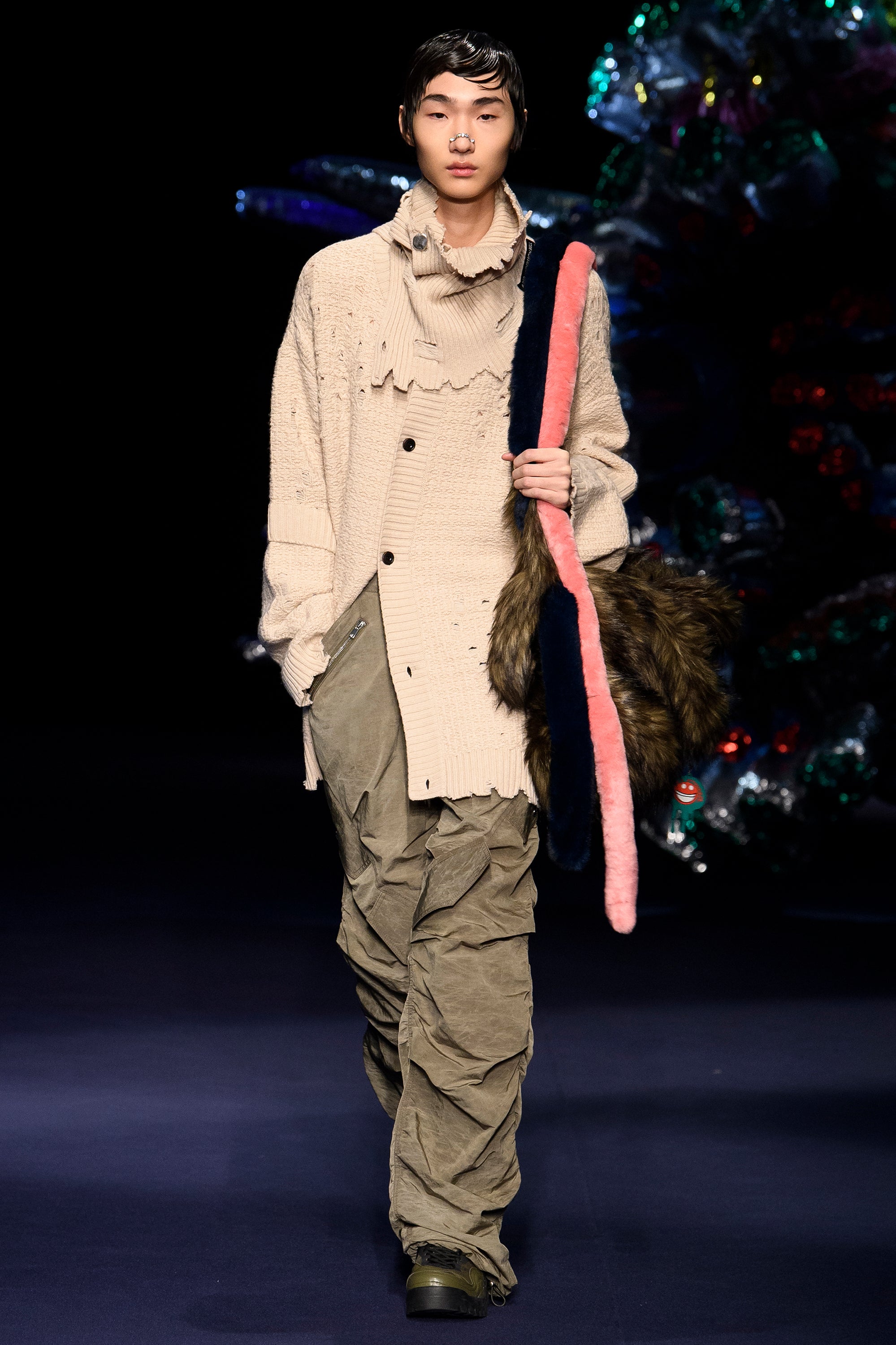 UNISEX ROGHEN WOOL NECK WARMER aaa421u (BEIGE)