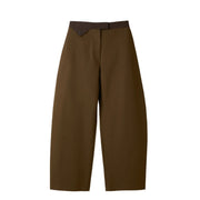 HIGH-RISE CURVED LEGS PANTS (VINTAGE BROWN)