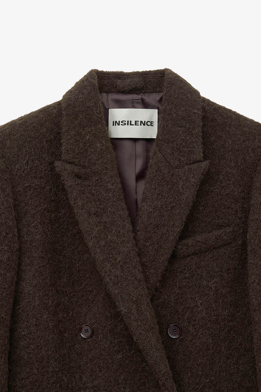 Boucle Alpaca Hair Double Coat BROWN