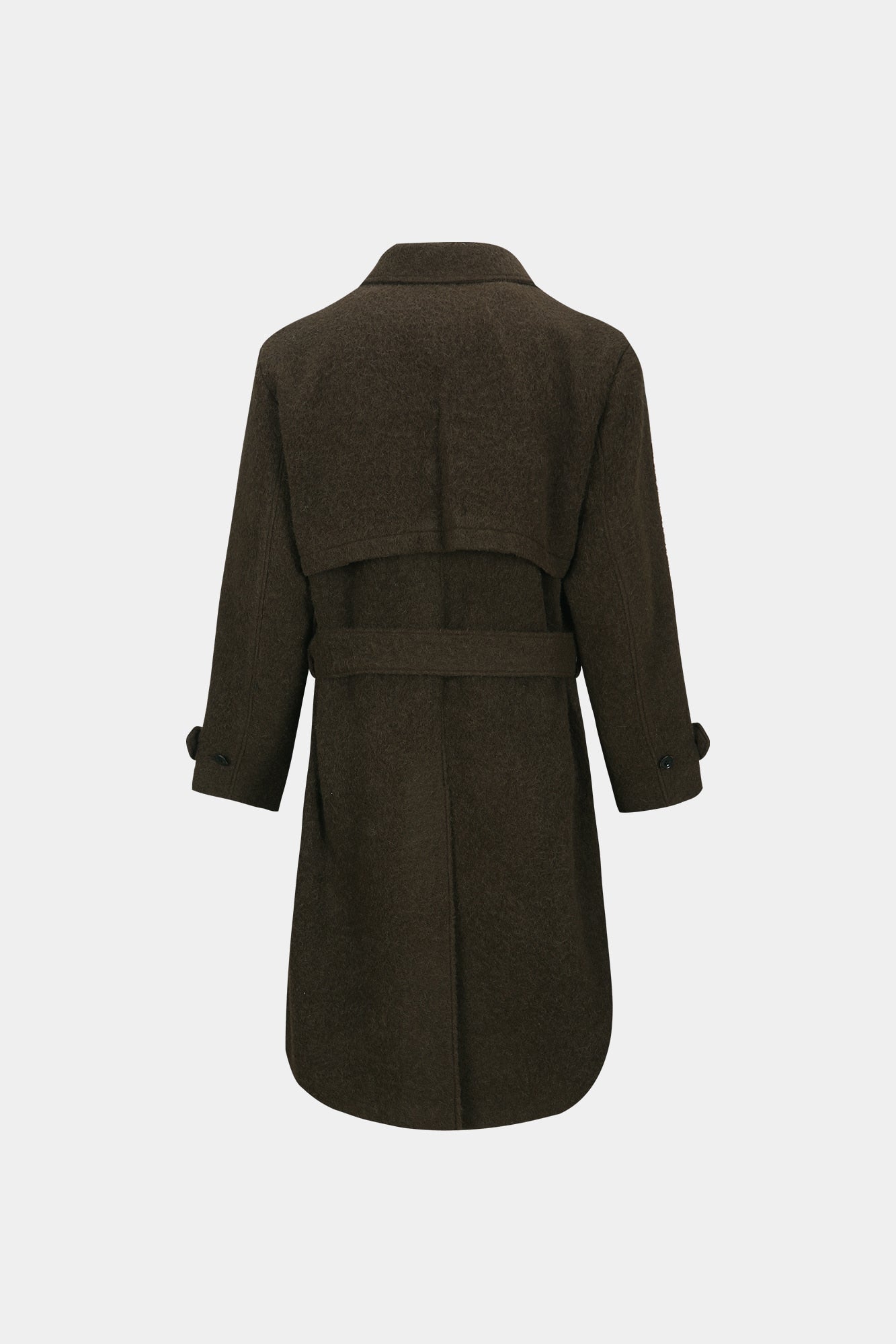 MATTIA SHAGGY WOOL ROBE COAT awa714m (BROWN)