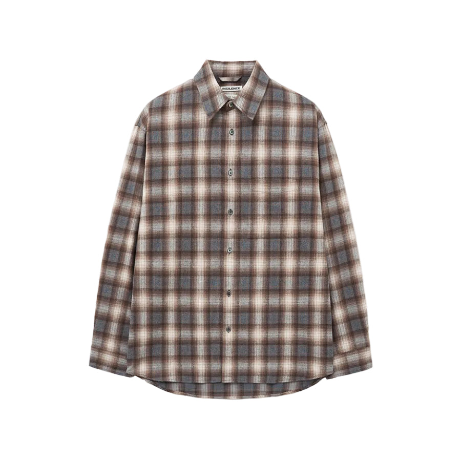 Cotton Flannel Check Shirt BROWN