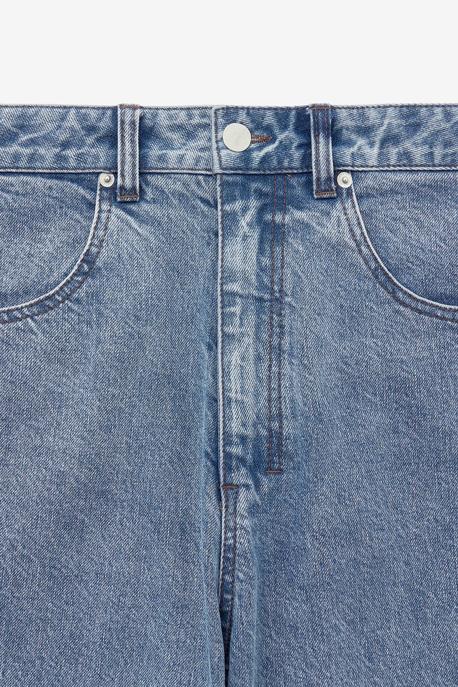 Curved Wide Jeans BLUE