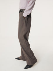 VINTAGE STRIPE FLARE PANTS (SEPIA GREY)