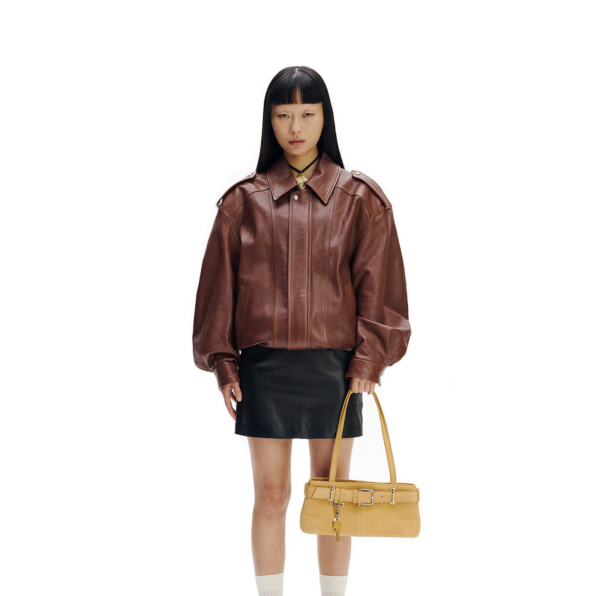 SHOULDER BROCLE MINI [NUBUCK CARAMEL]