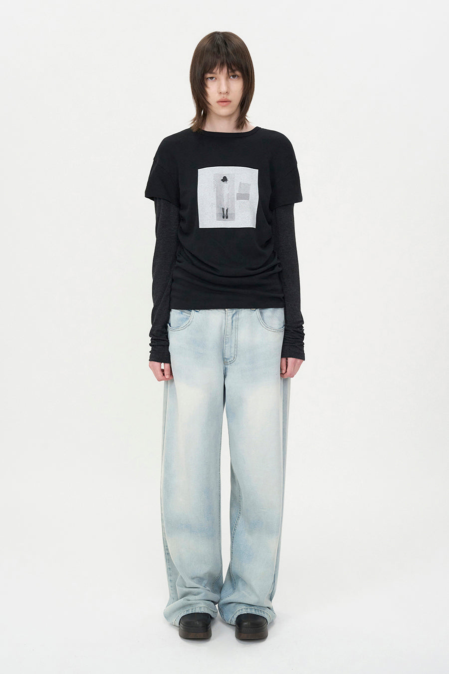 Archiving Draping Long Sleeve BLACK