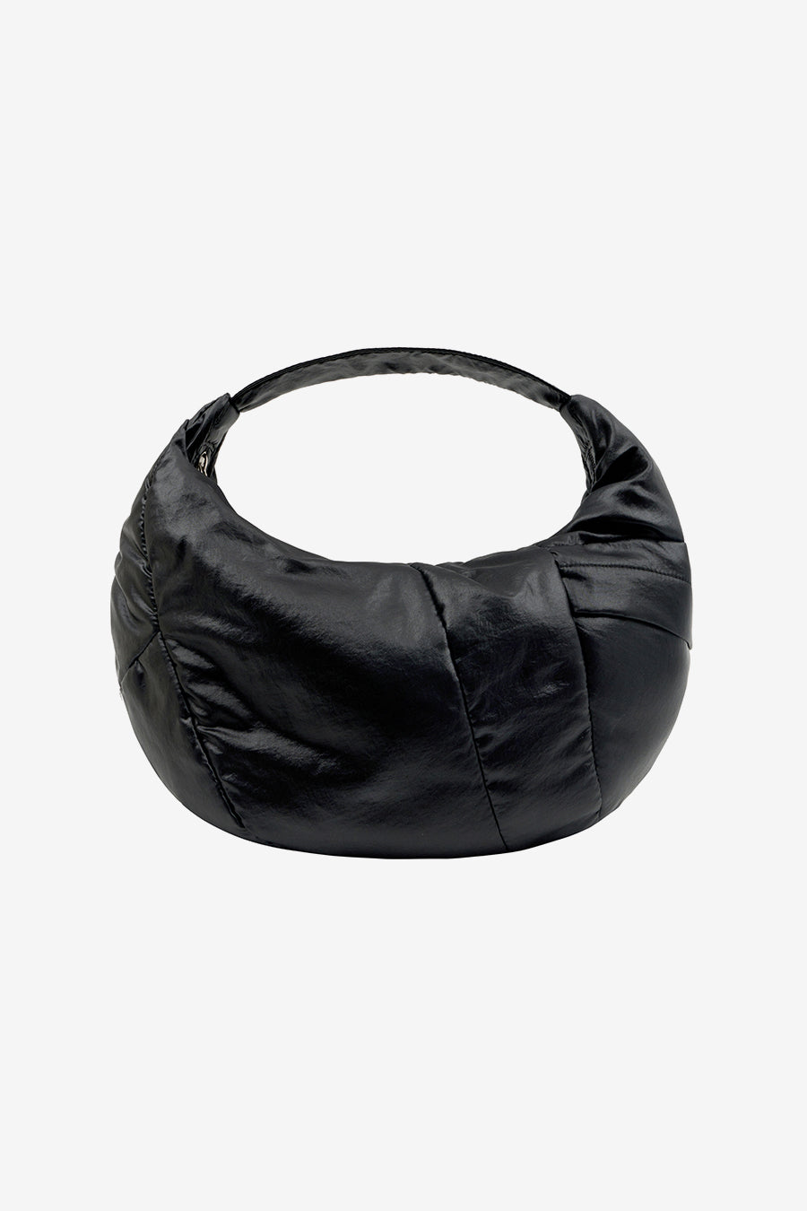Glossy Croissant Bag BLACK