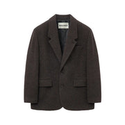 Alpaca Wool Blazer BROWN