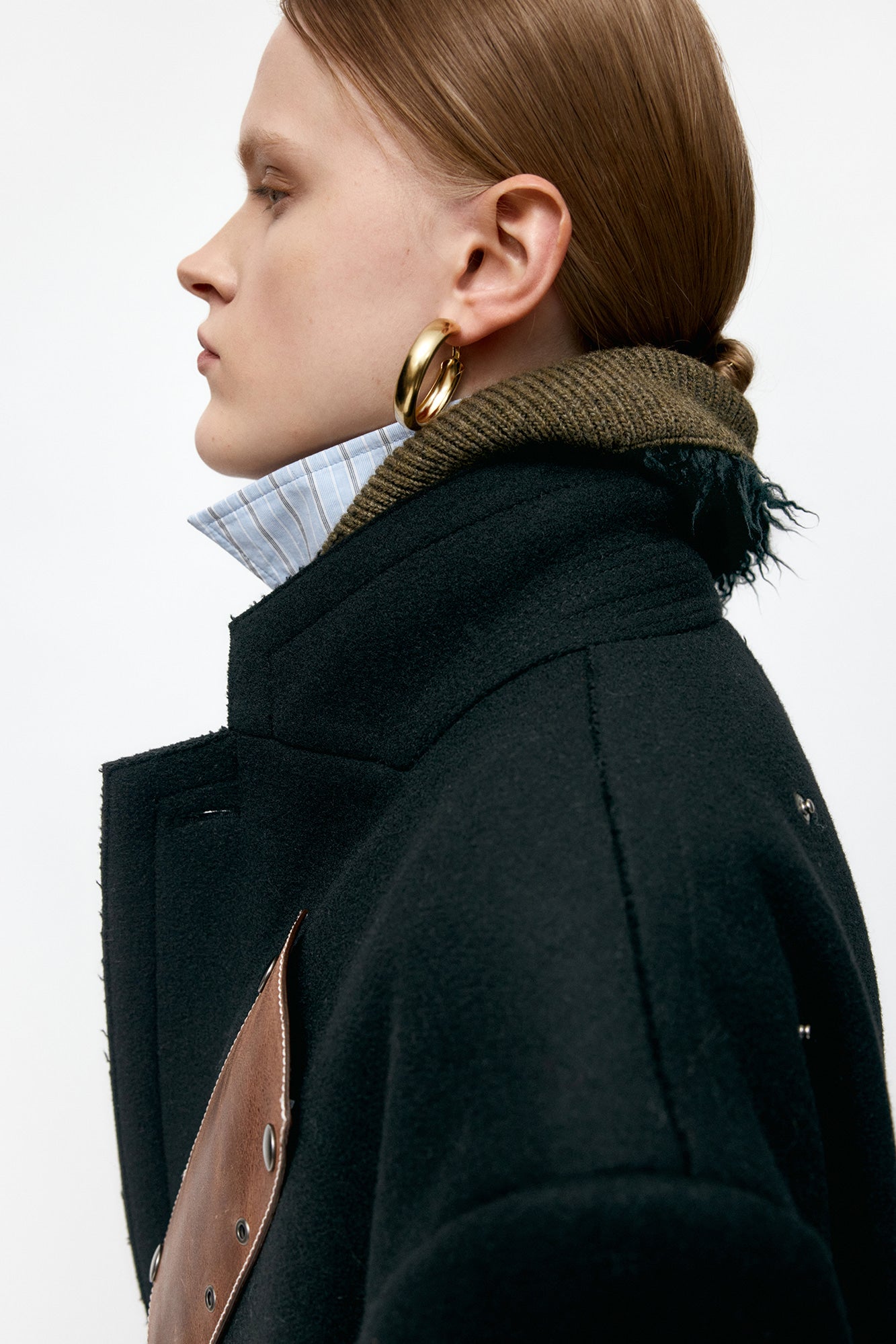 UNISEX JAMES WOOL COAT awa731u(BLACK)