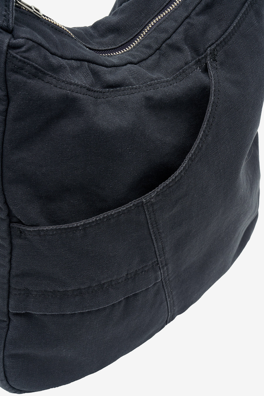 Washed Canvas Crossbody Bag CHARCOAL