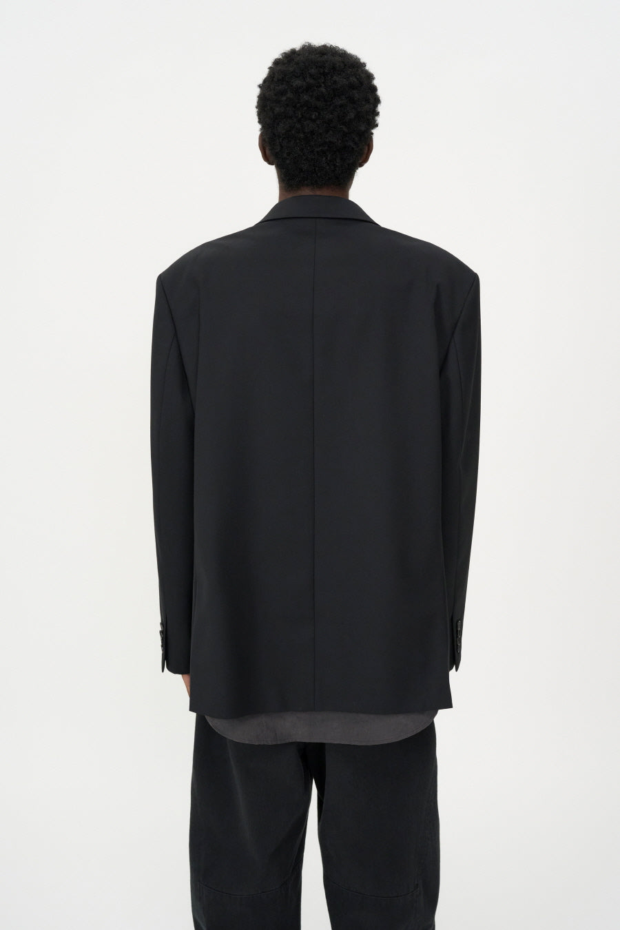 Oversized Wool Blazer BLACK