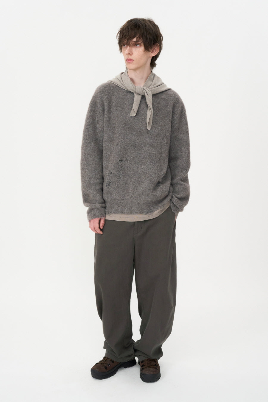 Insizeon Curved Pants Taupe Brown