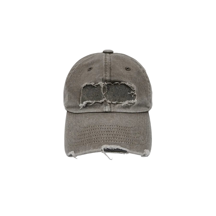 Washed Needlework Cap BROWN