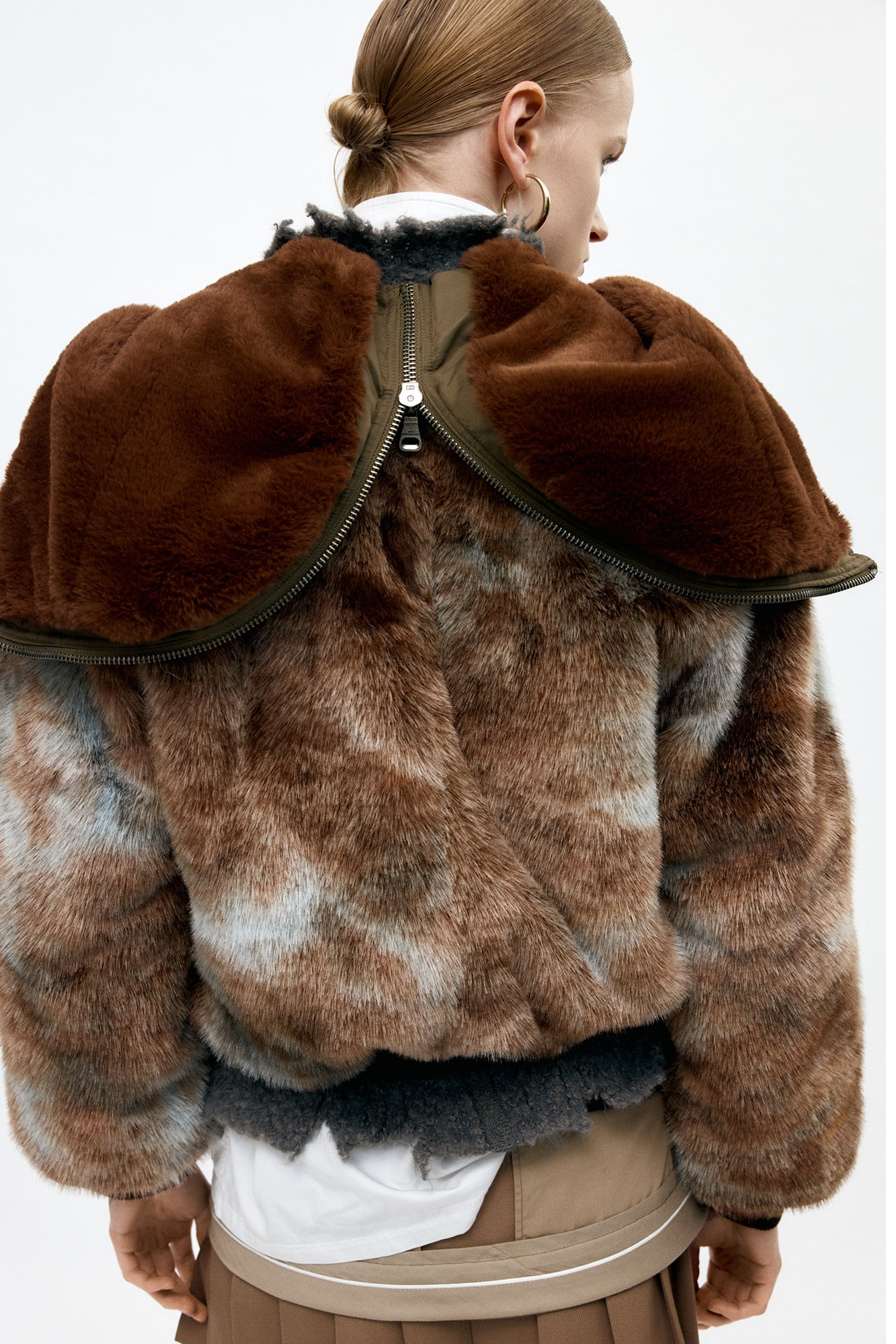 VANESSA FUR N2B JACKET awa728w(BROWN)