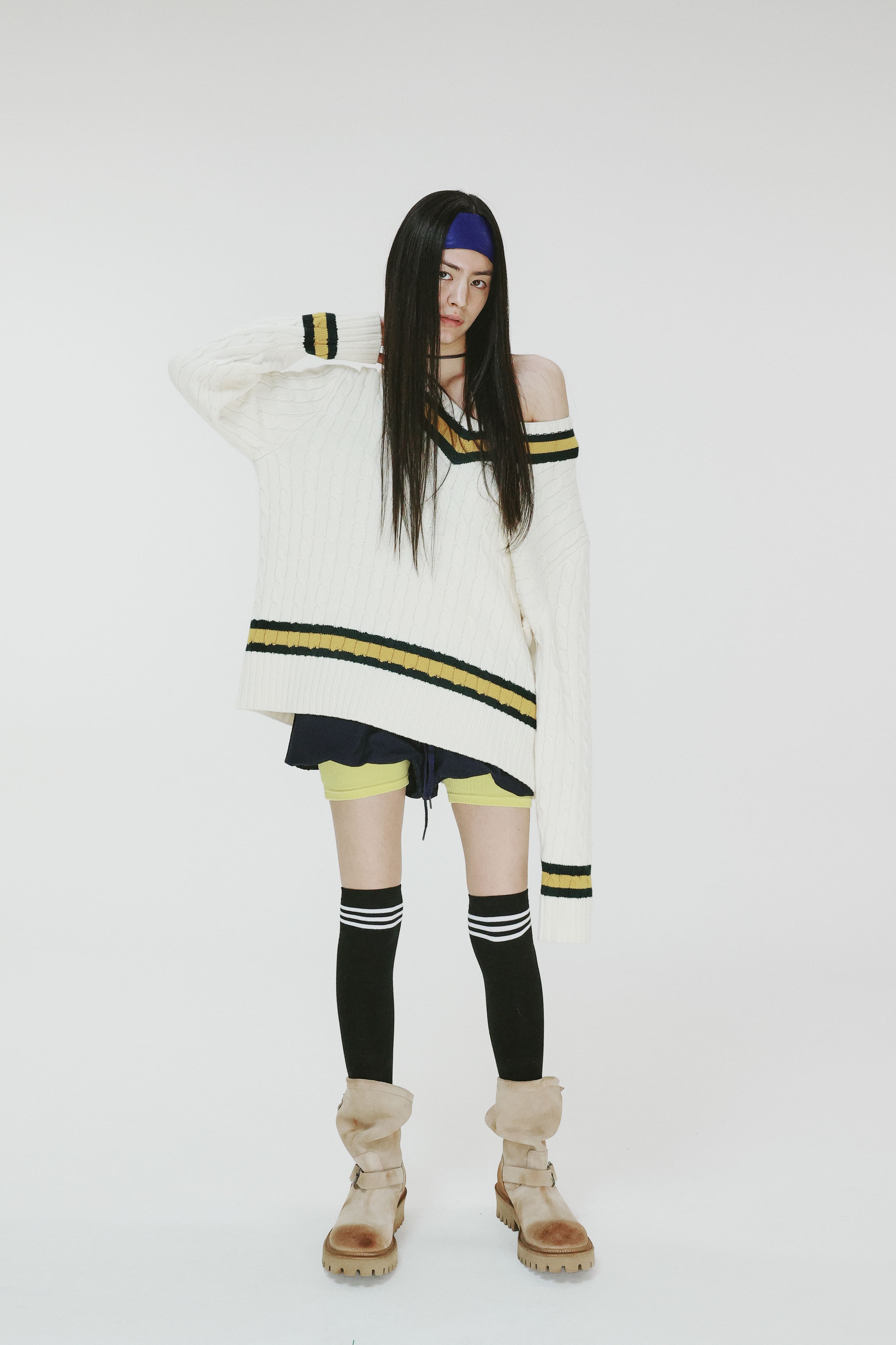 6.5cm Feather Commandosole Suede Engineer Boots Sand