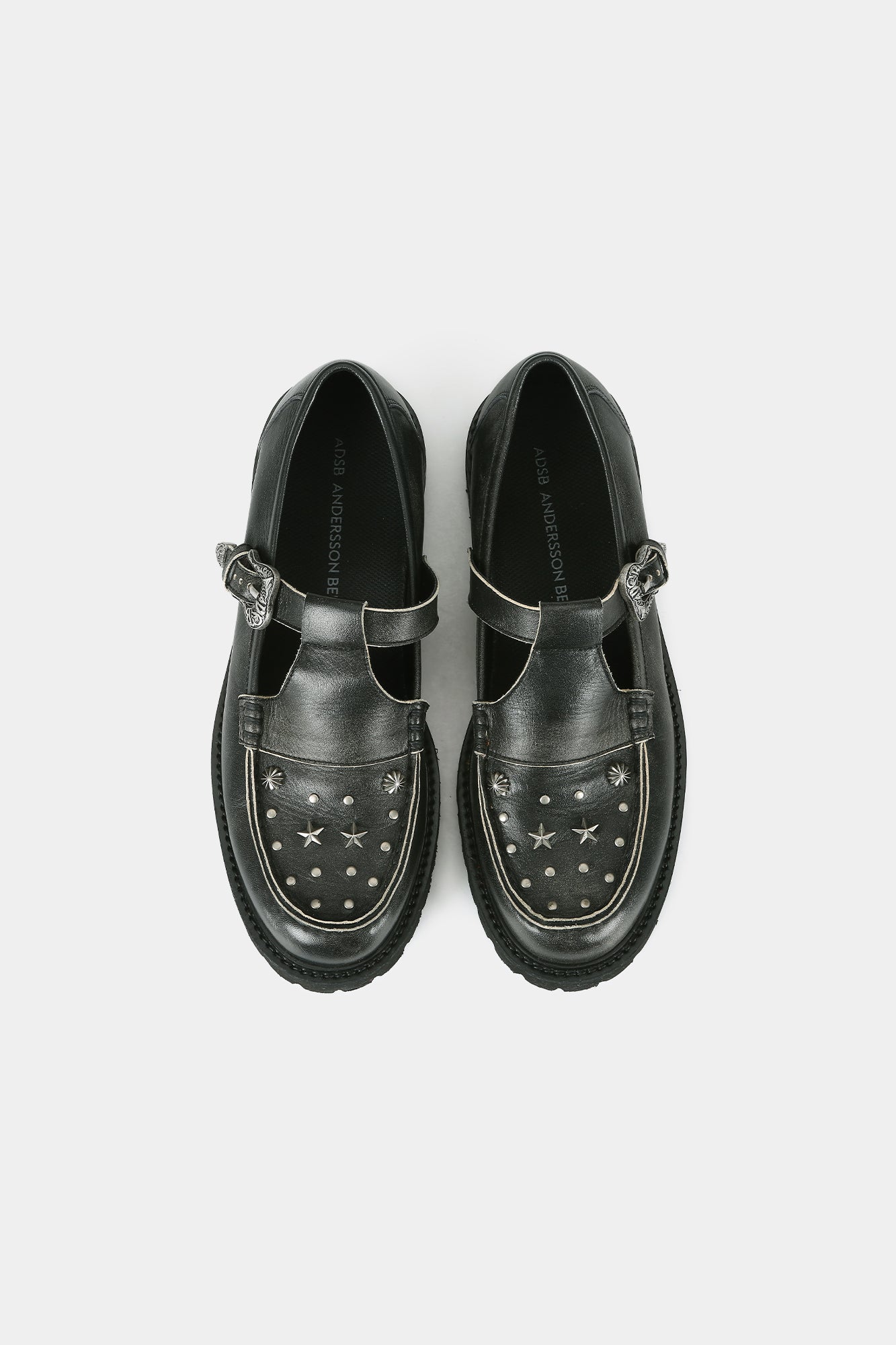 UNISEX WESTERN MARY JANE LOAFERS aaa464u (BLACK)